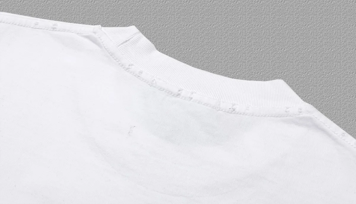 P100✨🔥 [balenciaga] 2026FW short-sleeved T-shirt Premium 26s double yarn 300g fabric, washed and sprayed with old and frayed craftsmanship Color: washed black White Size: S M L XL 2XL